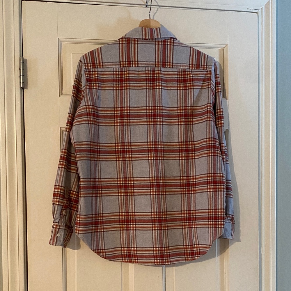 Frank & Eileen Women’s Red and Gray Plaid Flannel Shirt - Picture 3 of 4